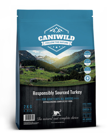 Caniwild Adult Cat Responsibly Sourced™ Turkey 100g próbka, hipoalergiczna z indykiem Human-Grade