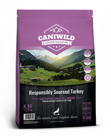 Caniwild Grain-Free Puppy Small Responsibly Sourced™ Turkey 6kg, hipoalergiczna z indykiem jakości Human-Grade