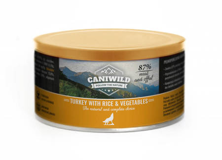 Caniwild Turkey with Rice and Vegetables – puszka z zamykanym wieczkiem – 410g